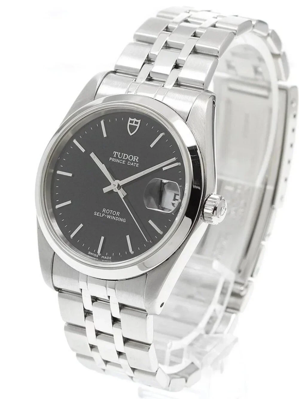 TUDOR Prince Date 74000N Black Dial Automatic Boy's Watch_973229